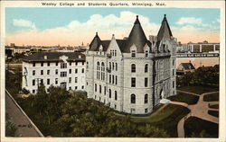 Wesley College and Student Quarters Winnipeg, Canada Misc. Canada Postcard Postcard
