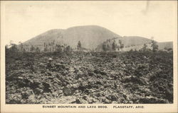 Sunset Mountain and Lava Beds Postcard