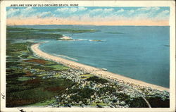 Aerial View of Beach and Town Postcard