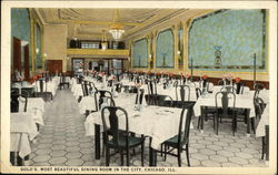 Gold's, most beautiful dining room in the city Chicago, IL Postcard Postcard
