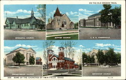 Various Churches of the Town Postcard