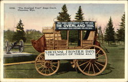 "The Overland Trail" Stage Coach Postcard