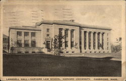 Harvard University, Harvard Law School - Langdell Hall Cambridge, MA Postcard Postcard