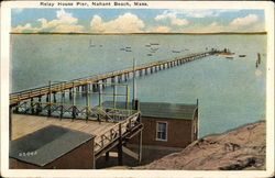 Relay House Pier Nahant, MA Postcard Postcard