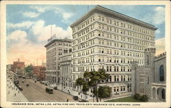 Insurance Row, Aetna Life, Aetna Fire and Traveler's Insurance Co's Hartford, CT Postcard Postcard