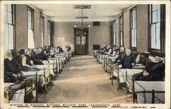 Interior of Barrack, National Military Home Postcard