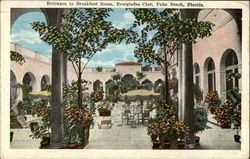 Everglades Club - Entrance to Breakfast Room Postcard