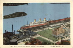 "The Nova Scotia" and Harbor Halifax, NS Canada Postcard 