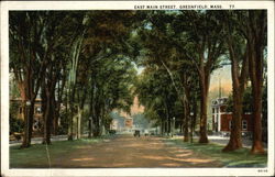 East Main Street Greenfield, MA Postcard Postcard