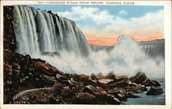 Canadian Falls From Below Postcard