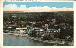 Aerial View of Town Alexandria Bay, NY Postcard Postcard