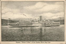 Steamer "Robert Fulton" of the Hudson River Day Line Postcard