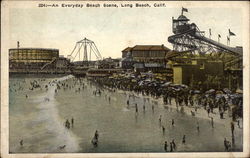 An Everyday Beach Scene Postcard