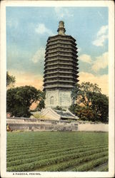 A Pagoda Peking, China Postcard Postcard