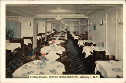 Dining Room - Hotel Wellington Postcard