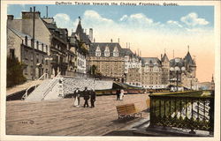 Dufferin Terrace towards the Chateau Frontenac Postcard