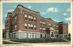 Central School Bulding Ironwood, MI Postcard Postcard