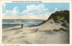 Sand Dunes and Sea Cape Cod, MA Postcard Postcard
