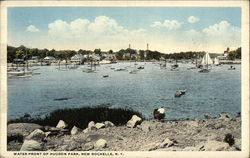 Waterfront of Hudson Park New Rochelle, NY Postcard Postcard