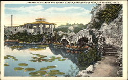 Japanese Tea Garden and Sunken Garden, Brackenridge Park Postcard