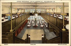 Cathay Restaurant - Music, Dancing, Broadcasting Postcard