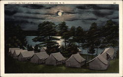 Camping in the Lake Winnipesaukee Region Postcard