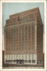 Hotel Chesterfield New York, NY Postcard Postcard