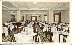 Dining Room, Hotel Hamilton Postcard