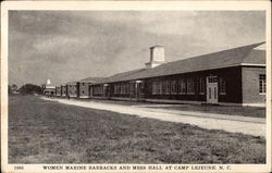 Women Marine Barracks and Mess Hall Postcard