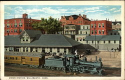 Union Station Willimantic, CT Postcard Postcard