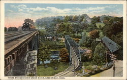 Three Bridges over Green River Postcard