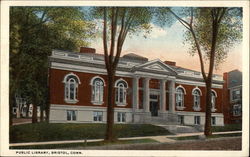 Public Library Bristol, CT Postcard Postcard