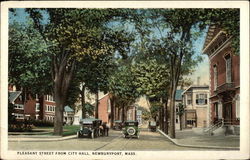 Pleasant Street from City Hall Postcard