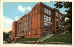 High School Grafton, WV Postcard Postcard