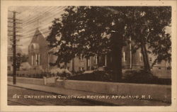 St. Catherine's Church and Rectory Postcard