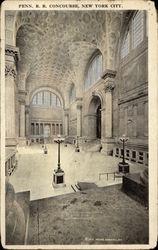 Penn R. R. Concourse Postcard