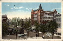 Ohio Street Looking South Sedalia, MO Postcard Postcard