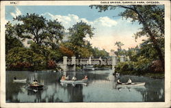Cable Bridge, Garfield Park Chicago, IL Postcard Postcard