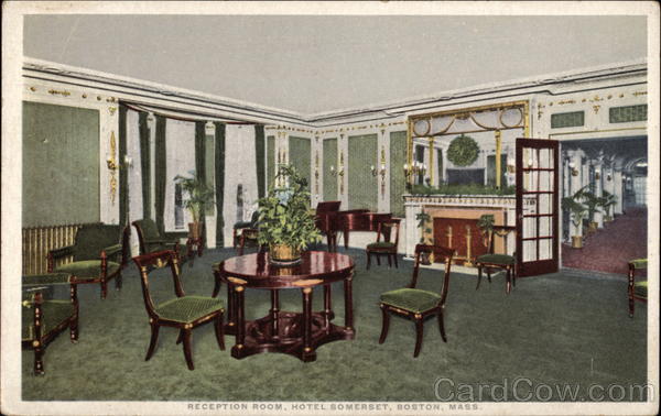 Reception Room, Hotel Somerset Boston Massachusetts