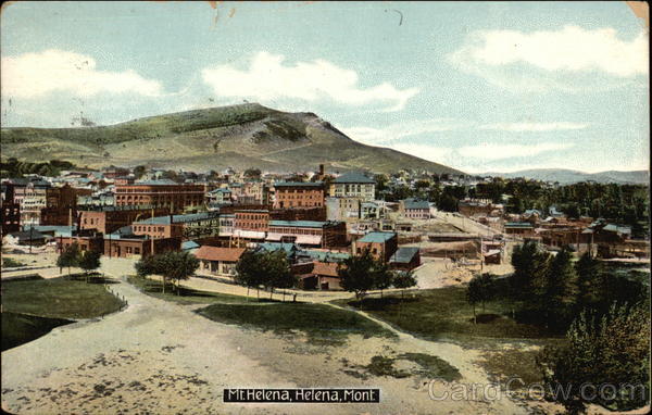 View of City and Mt. Helena Montana