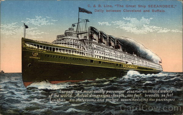 C. & B. Line, The Great Ship Seeandbee Steamers