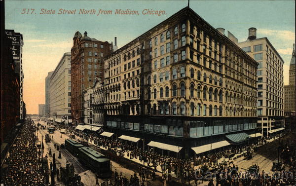 State Street North from Madison Chicago Illinois