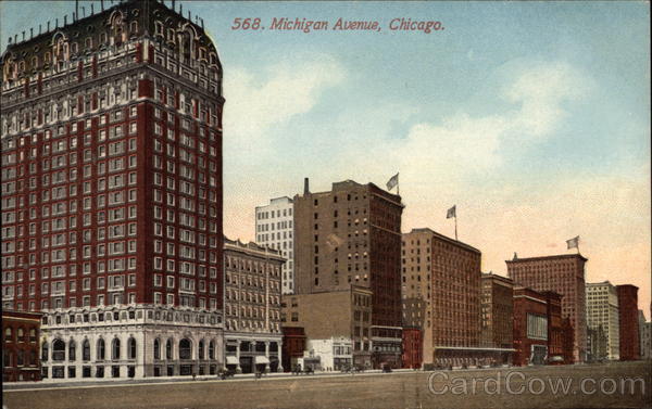 View of Michigan Avenue Chicago Illinois