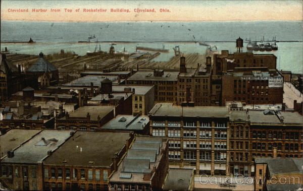 Harbor From Top of Rockefeller Building Cleveland Ohio