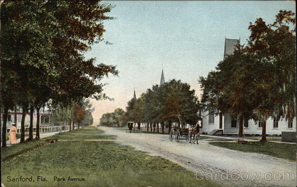 Looking Up Park Avenue Sanford Florida