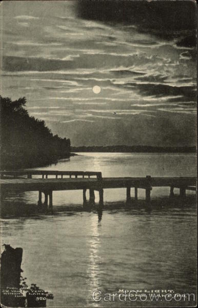 Moonlight Over the Lake Winona Lake Indiana
