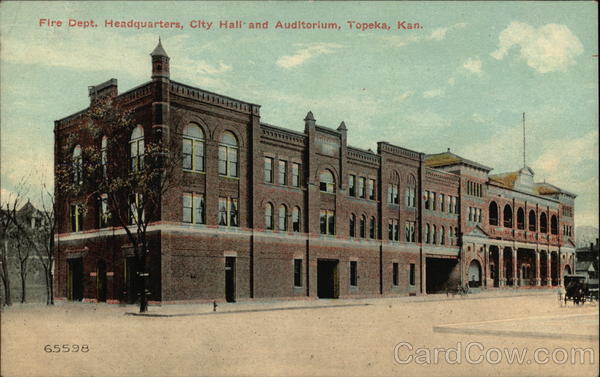 Fire Dept. Headquaters, City Hall and Auditorium Topeka Kansas