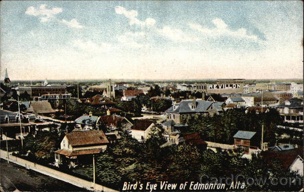 Bird's Eye View of City Edmonton AB Canada Alberta