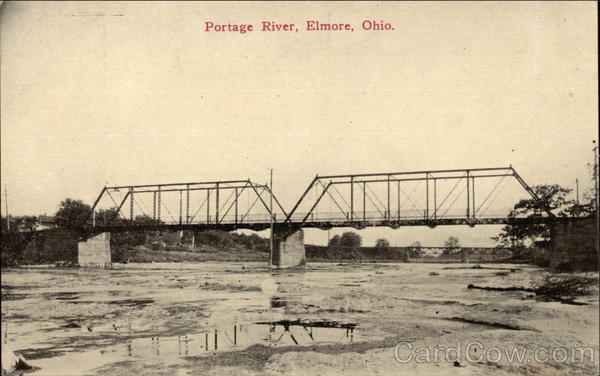 Portage River and Bridge Elmore Ohio