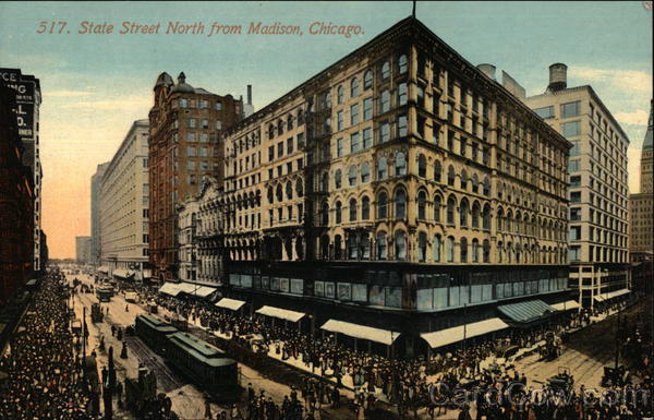 State Street North from Madison Chicago Illinois